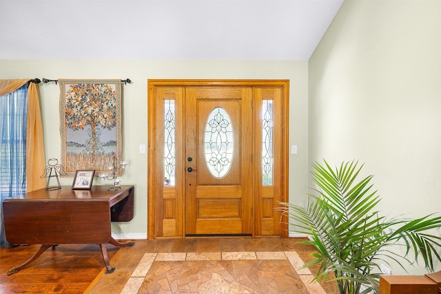 3135 Forest Hill E Rd, La Grange, TX 78945 - foyer featuring baseboards and inlaid floor details