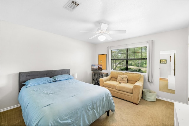 3135 Forest Hill E Rd, La Grange, TX 78945 - bedroom featuring carpet flooring and a ceiling fan