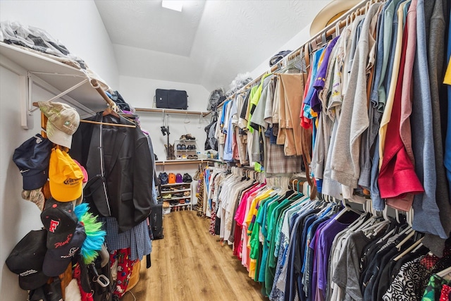 3732 Coral Reef Dr, Seabrook, TX 77586 - spacious closet with wood finished floors and lofted ceiling