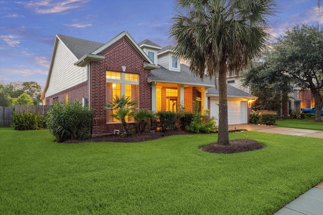 3732 Coral Reef Dr, Seabrook, TX 77586 - traditional-style home with brick siding, driveway, a shingled roof, and a garage