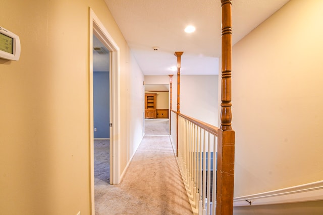 5838 Mountain View Dr, Houston, TX 77345 - hall featuring carpet floors and recessed lighting