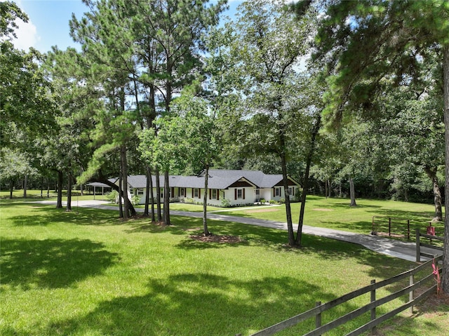 33933 Deer Creek Way, Stagecoach, TX 77355 - view of yard with view of wooded area