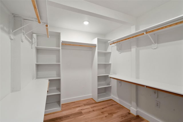 33933 Deer Creek Way, Stagecoach, TX 77355 - walk in closet featuring light wood-style flooring