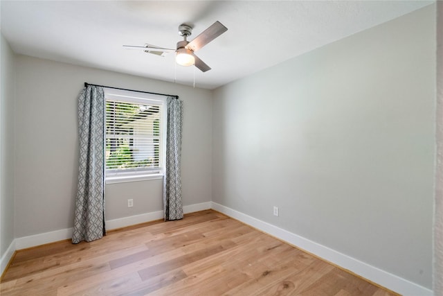 33933 Deer Creek Way, Stagecoach, TX 77355 - spare room with light wood-style flooring and ceiling fan