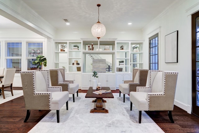 1022 W 22nd St, Houston, TX 77008 - sitting room featuring wood finished floors and crown molding