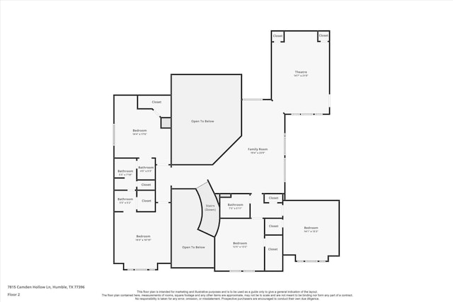7815 Camden Hollow Ln, Humble, TX 77396 - view of property floor plan