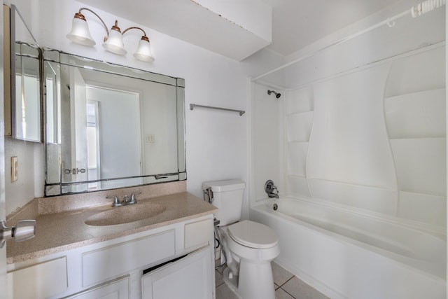 16830 Spruce Run Dr, Spring, TX 77379 - bathroom featuring vanity, bathing tub / shower combination, and tile patterned flooring