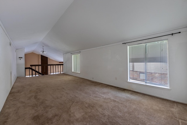 16830 Spruce Run Dr, Spring, TX 77379 - carpeted empty room featuring plenty of natural light and vaulted ceiling