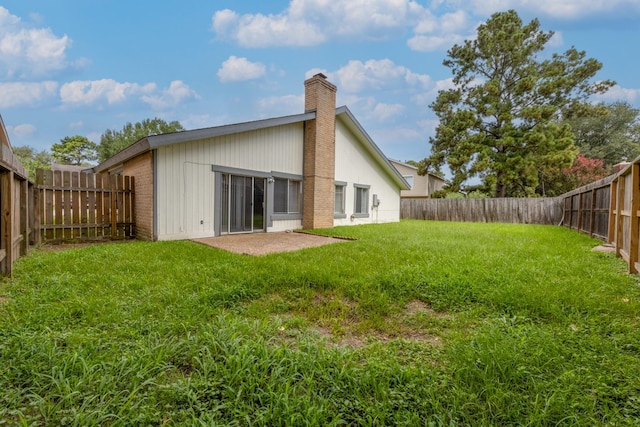 16830 Spruce Run Dr, Spring, TX 77379 - rear view of property featuring a chimney and a fenced backyard