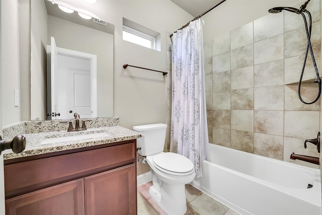 6222 Deer Run Xing, Katy, TX 77493 - full bath featuring vanity, shower / bath combo with shower curtain, and tile patterned floors