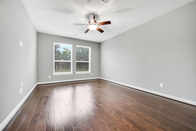 6222 Deer Run Xing, Katy, TX 77493 - spare room featuring a ceiling fan and dark wood finished floors
