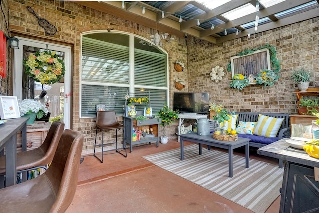 21714 Venture Park Dr, Richmond, TX 77406 - view of patio / terrace featuring outdoor lounge area
