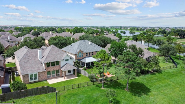 13508 Sweet Wind Ct, Pearland, TX 77584 - aerial perspective of suburban area featuring a large body of water