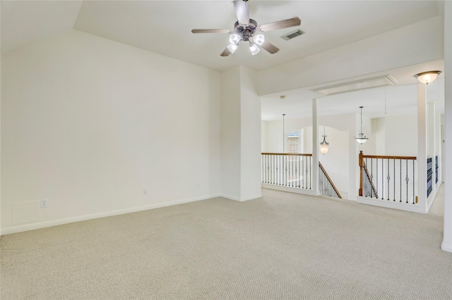 13508 Sweet Wind Ct, Pearland, TX 77584 - carpeted empty room with attic access and a ceiling fan
