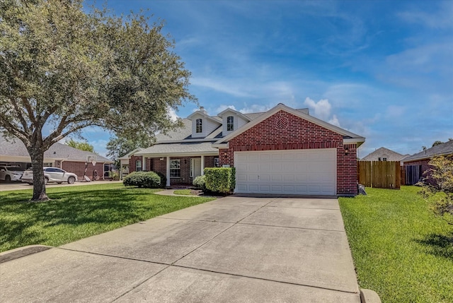 8014 Pine Wood Ct, Baytown, TX 77523 - traditional-style house with brick siding, an attached garage, and driveway