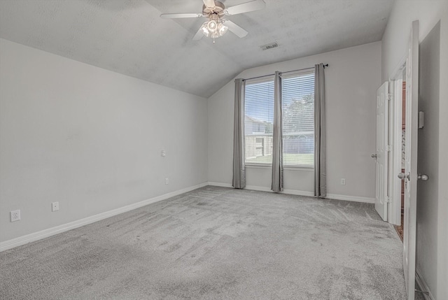 8014 Pine Wood Ct, Baytown, TX 77523 - unfurnished bedroom with lofted ceiling, carpet floors, and a ceiling fan