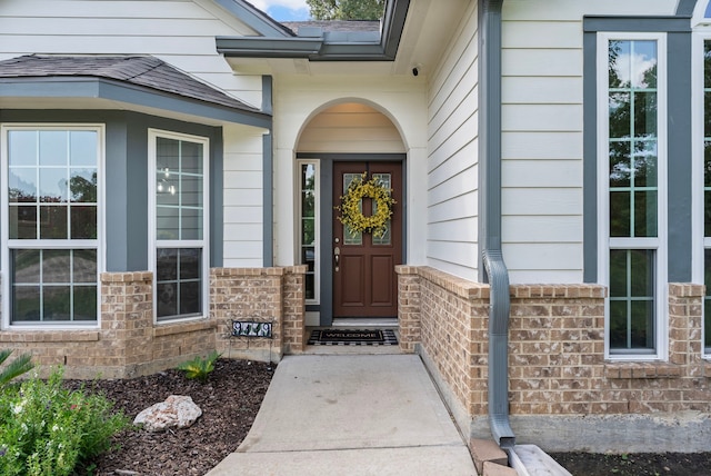 9119 Bush Buck Ln, Conroe, TX 77303 - property entrance with a security system