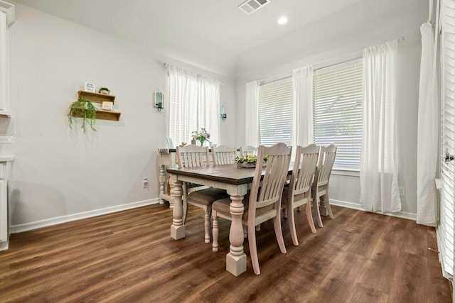 3023 Tantara Dr, Katy, TX 77493 - dining space with dark wood-type flooring and recessed lighting