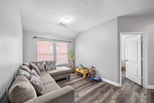 1727 Caldbeck Ln, Fresno, TX 77545 - living area featuring lofted ceiling and wood finished floors
