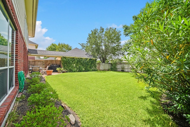 3207 Summerwind Ct, Pearland, TX 77584 - fenced backyard featuring a patio area