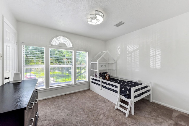 17214 Palm Falls Ct, Houston, TX 77095 - carpeted bedroom with baseboards and a textured ceiling