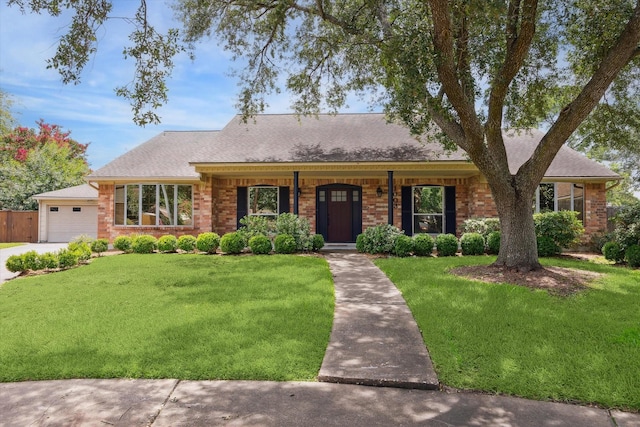1003 Kemberton Dr, Houston, TX 77062 - single story home featuring brick siding, a front yard, and covered porch