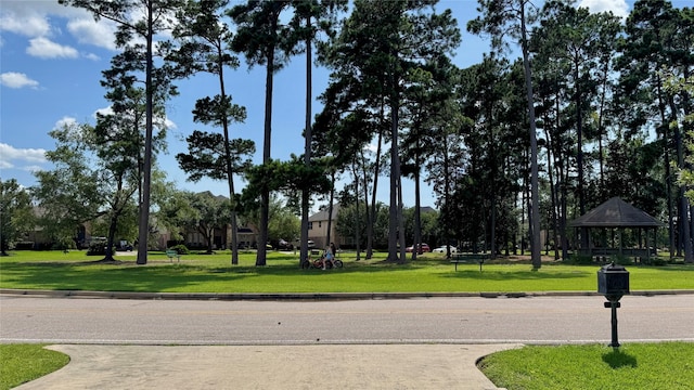 8110 Hideaway Run Way, Spring, TX 77389 - surrounding community featuring a gazebo and a lawn