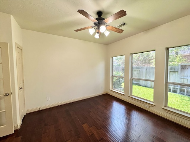 8110 Hideaway Run Way, Spring, TX 77389 - empty room featuring dark wood finished floors and a ceiling fan