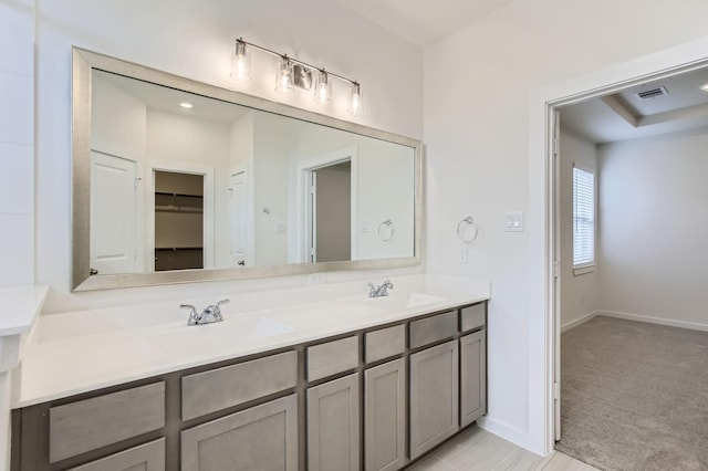 19367 Poppy Village Cir, Magnolia, TX 77355 - full bathroom with double vanity and a spacious closet