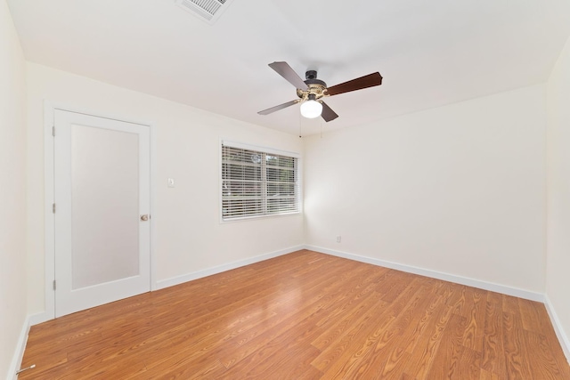 6234 Shadow Crest St, Houston, TX 77074 - empty room with light wood-type flooring and a ceiling fan