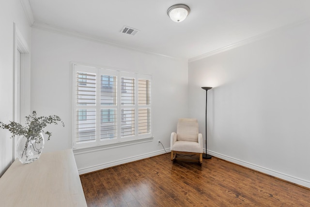 1908 Greenwich Place Dr, Houston, TX 77019 - sitting room with crown molding and wood-type flooring