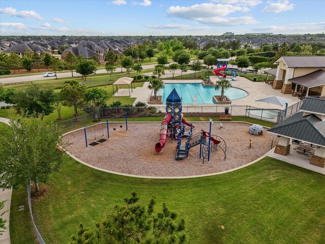 3723 Kerr Commons Ln, Houston, TX 77059 - view of play area with a gazebo, a community pool, and a patio