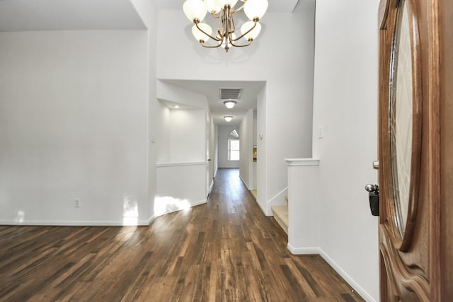 32310 Archer Park, Conroe, TX 77385 - foyer entrance featuring a chandelier and dark wood-type flooring