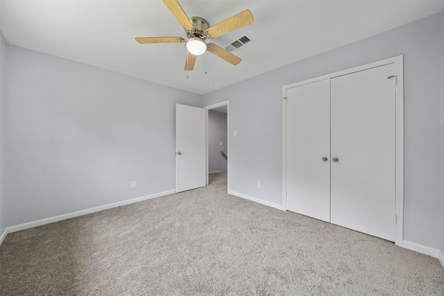23206 Goodfellow Dr, Spring, TX 77373 - unfurnished bedroom featuring carpet floors, a ceiling fan, and a closet