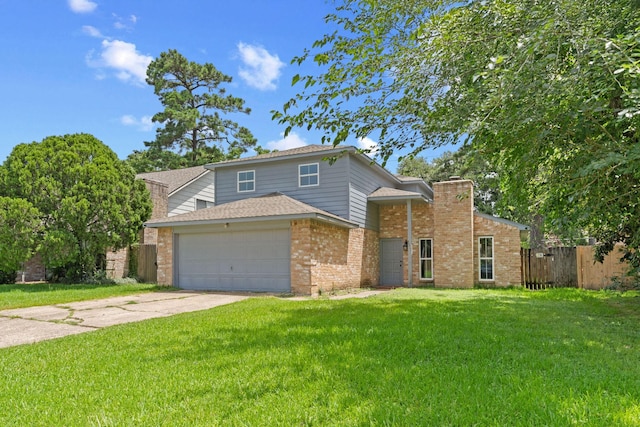 23206 Goodfellow Dr, Spring, TX 77373 - traditional-style house featuring brick siding, a garage, and driveway