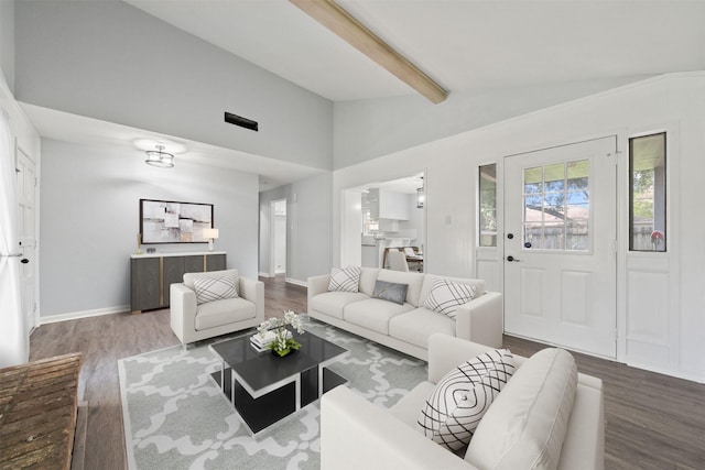 23206 Goodfellow Dr, Spring, TX 77373 - living room with wood finished floors and baseboards