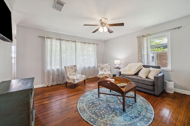 4606 Nina Lee Ln, Houston, TX 77092 - living room with a ceiling fan and wood finished floors