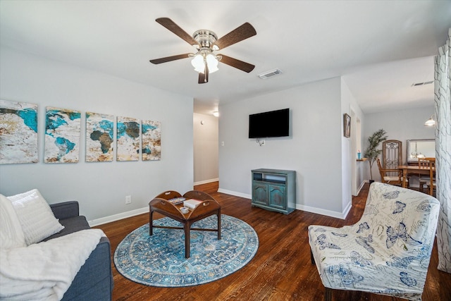 4606 Nina Lee Ln, Houston, TX 77092 - living room featuring ceiling fan and wood finished floors