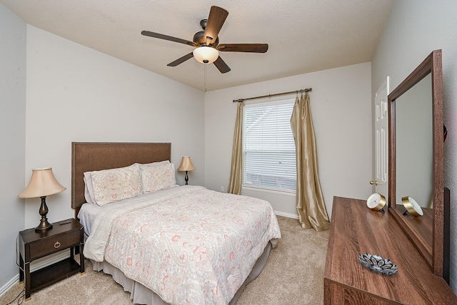 806 Spring Mist Ct, Sugar Land, TX 77479 - bedroom with light colored carpet and ceiling fan