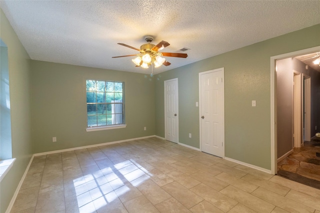 15823 Stagecoach Rd, Stagecoach, TX 77355 - empty room with ceiling fan and a textured ceiling