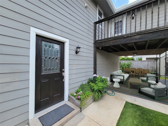 2608 Arlington St, Houston, TX 77008 - doorway to property with a balcony
