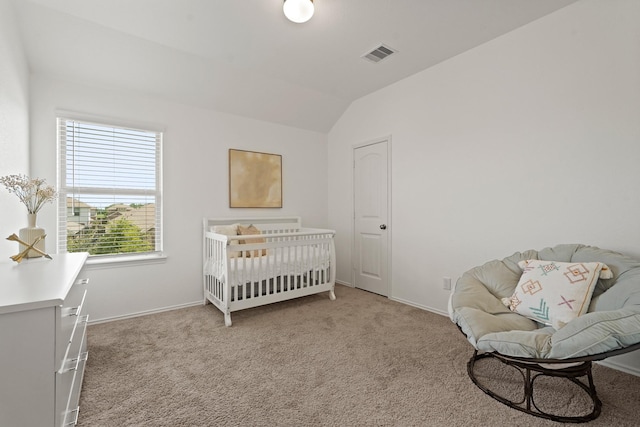 18402 Hilltop Climb Dr, Hockley, TX 77447 - bedroom with lofted ceiling and light carpet