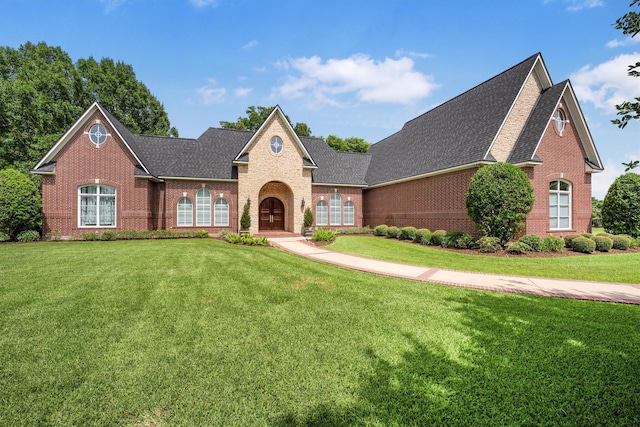 3610 Pembrooke Dr, Richmond, TX 77406 - traditional-style house with brick siding, a front yard, and roof with shingles