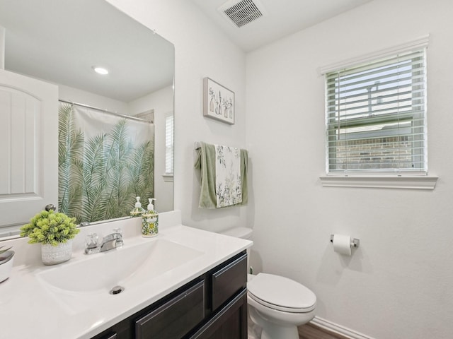 16129 Dockside St, Crosby, TX 77532 - bathroom featuring vanity, a shower with shower curtain, and recessed lighting