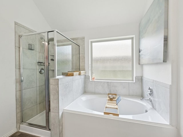 16129 Dockside St, Crosby, TX 77532 - bathroom featuring a stall shower and a bath