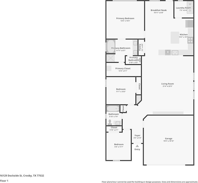 16129 Dockside St, Crosby, TX 77532 - view of room layout