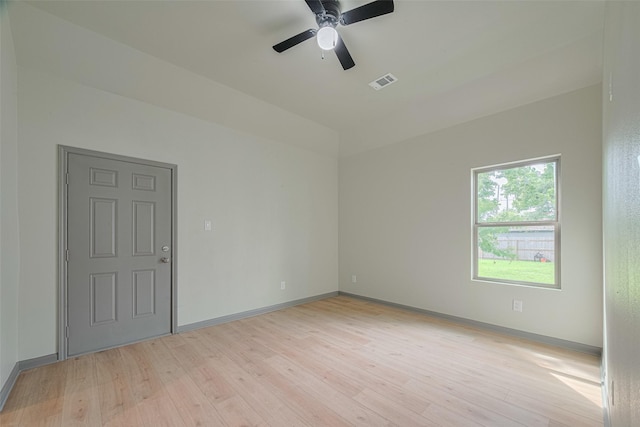 1909 Oregon St, Baytown, TX 77520 - spare room with light wood-style floors and ceiling fan