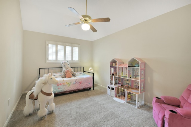 12911 Bristol Berry Dr, Cypress, TX 77429 - carpeted bedroom with baseboards and ceiling fan