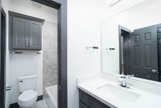 4417 Aledo St, Houston, TX 77051 - bathroom with vanity, marble finish flooring, and shower / bath combination