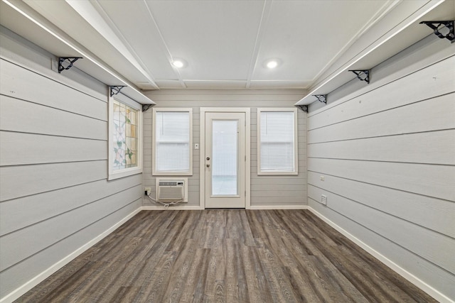 6019 Oak Creek Ln, Spring, TX 77379 - unfurnished sunroom featuring a wall unit AC